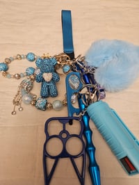 Image 5 of Blue Bling Bear Safety Keychain 