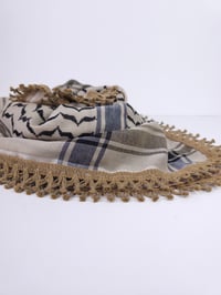 Image 3 of  Sand with Gold Tassel Keffiyeh