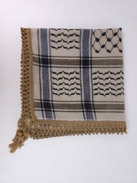 Image 4 of  Sand with Gold Tassel Keffiyeh