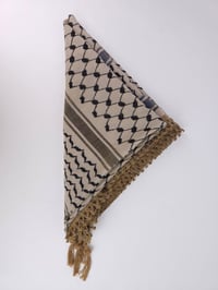 Image 6 of  Sand with Gold Tassel Keffiyeh