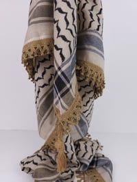 Image 1 of  Sand with Gold Tassel Keffiyeh