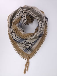 Image 2 of  Sand with Gold Tassel Keffiyeh