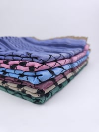 Image 6 of Violet & Gold Tassel Keffiyeh