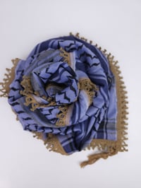 Image 5 of Violet & Gold Tassel Keffiyeh
