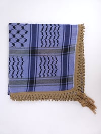 Image 3 of Violet & Gold Tassel Keffiyeh