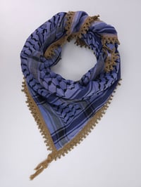 Image 2 of Violet & Gold Tassel Keffiyeh