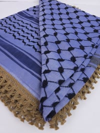 Image 4 of Violet & Gold Tassel Keffiyeh