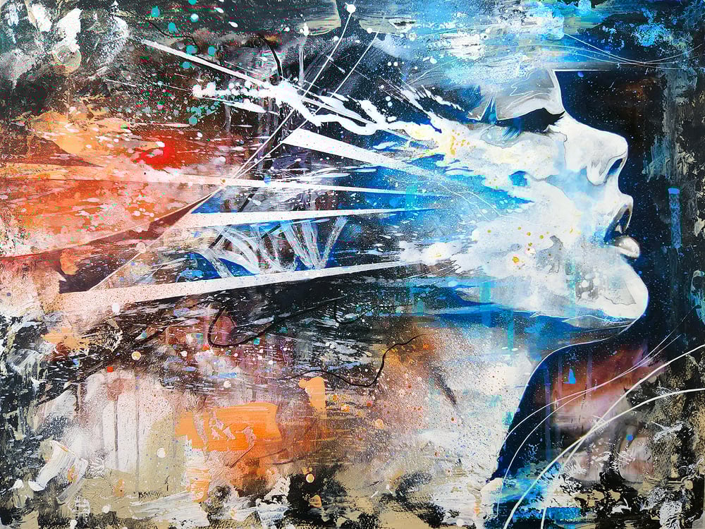 "Through It All" 1/1 UNIQUE - Mixed Media on paper - FREE WORLDWIDE SHIPPING!!!