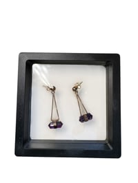 Image 2 of Earring w/ amethyst stone.