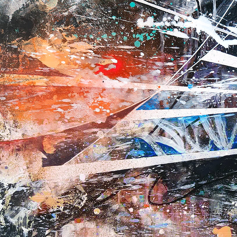 "Through It All" 1/1 UNIQUE - Mixed Media on paper - FREE WORLDWIDE SHIPPING!!!