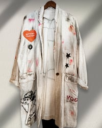 Image 2 of Fiction of Love Lino ¥ unisex ¥ upCyclinG viLLaGe punK¥IbiZa ¥TrenChcoaT¥ festivaL