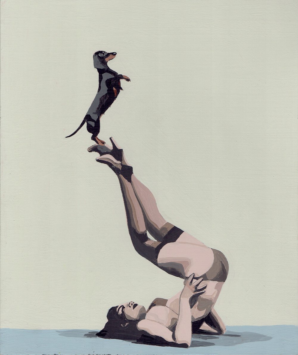 Image of PLAYING WITH MY  DACHSHUND