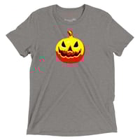 Image 21 of Short Sleeved T-shirt (Adult M/F) - Jack O Lantern Vintage Red-Yellow