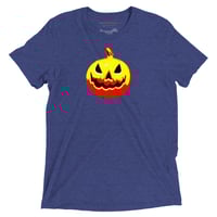Image 19 of Short Sleeved T-shirt (Adult M/F) - Jack O Lantern Vintage Red-Yellow