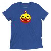 Image 18 of Short Sleeved T-shirt (Adult M/F) - Jack O Lantern Vintage Red-Yellow