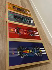 Image 2 of Full Set of 10 Framed F1 Car Posters (2025 Teams – 20x40cm)
