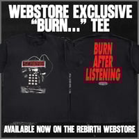 Scarab"Burn After Listening" pre order shirt