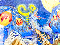 Image 2 of [ORIGINAL] Multi-Eyed Dragon Original Illustration