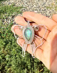 Image 4 of Labradorite Luna Moth Pendant 