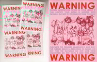 Image 3 of WARNING Risograph Print and Sticker Bundle