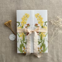 Image 7 of Eleanor floral printed vellum wrap for 5x7 cards PACK of 10
