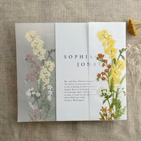 Image 9 of Eleanor floral printed vellum wrap for 5x7 cards PACK of 10