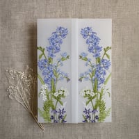 Image 1 of Eleanor floral printed vellum wrap for 5x7 cards PACK of 10