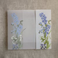 Image 3 of Eleanor floral printed vellum wrap for 5x7 cards PACK of 10