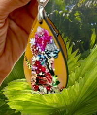 Image 3 of Witnessing the Transformation of Apatheia - Sublimation Printed Teardrop Earrings 