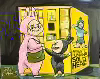 "Authentic Humans sold here" art print