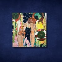 Image 1 of Hot Tub Klimt Machine - 8x8 inch - Artist Embellished Canvas Print 