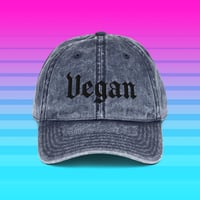 Image 3 of Gothic Vegan embroidered dad hat