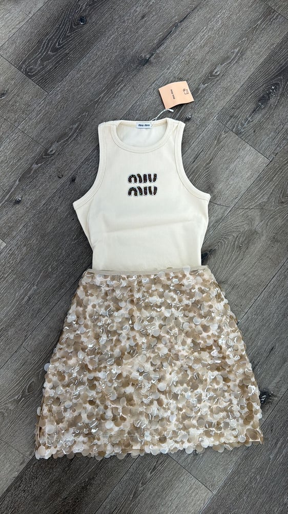 Image of M GLAM SKIRT SET-nude
