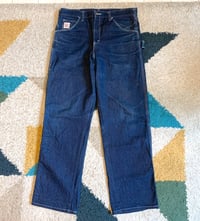 Image 1 of Pointer indigo dyed denim carpenter pants, made in USA, size 34