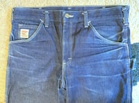 Image 2 of Pointer indigo dyed denim carpenter pants, made in USA, size 34