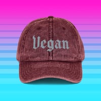 Image 2 of Gothic Vegan embroidered dad cap