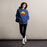 Image 8 of Long Sleeve Oversized Hoodie (Adult M/F) - Jack O Lantern Vintage Red-Yellow