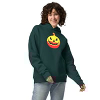 Image 10 of Long Sleeve Oversized Hoodie (Adult M/F) - Jack O Lantern Vintage Red-Yellow