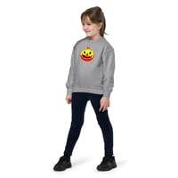 Image 1 of Youth Crewneck Sweatshirt - Jack O Lantern Vintage Red-Yellow