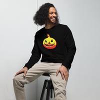 Image 3 of Sweatshirt (Adult M/F) - Jack O Lantern Vintage Red-Yellow