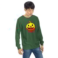 Image 8 of Sweatshirt (Adult M/F) - Jack O Lantern Vintage Red-Yellow