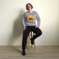 Image 10 of Sweatshirt (Adult M/F) - Jack O Lantern Vintage Red-Yellow