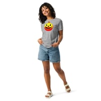 Image 6 of Women's Relaxed T-Shirt - Jack O Lantern Vintage Red-Yellow