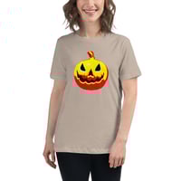 Image 5 of Women's Relaxed T-Shirt - Jack O Lantern Vintage Red-Yellow