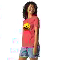 Image 7 of Women's Relaxed T-Shirt - Jack O Lantern Vintage Red-Yellow
