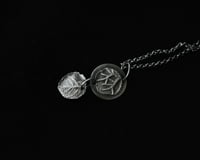 Image 1 of Leaf Impression Silver Necklace