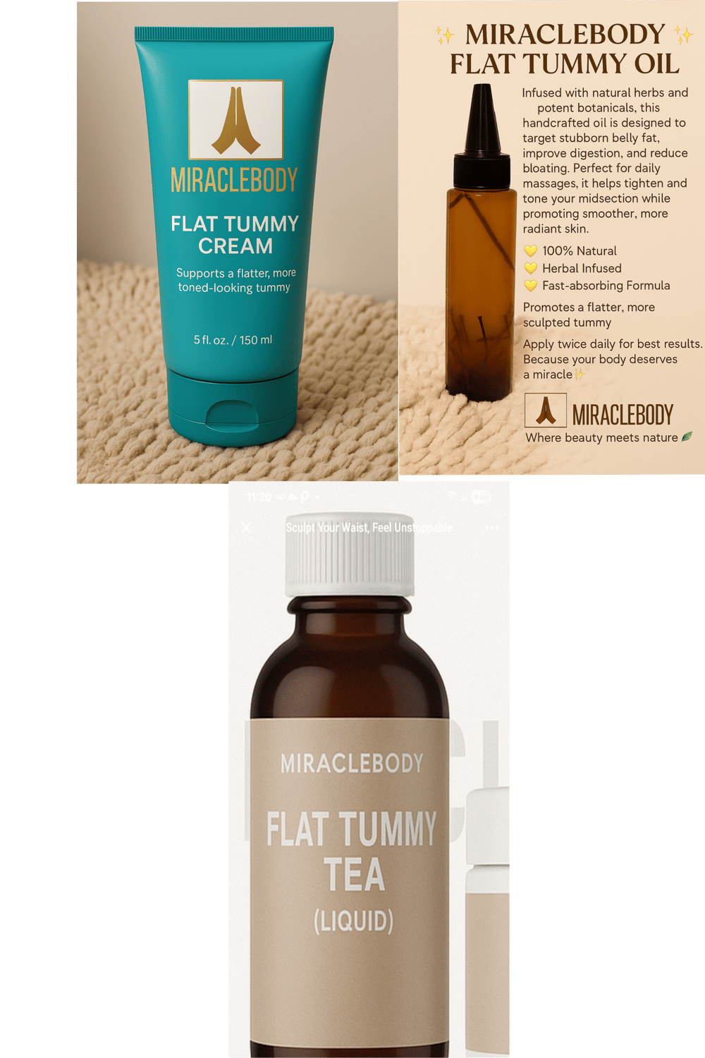 Image of  💚 Miraclebody Flat Tummy Trimmer trio