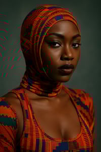 Image 2 of OG Kente Hooded Scarf | More Colors Available🎨 Surf and Turf 🌊