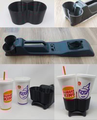 Image 1 of 1988-1989 Honda Civic WAGON Rear Ash Tray DUAL Cup Holder