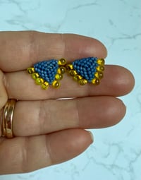 Image 1 of 3D Triangle Gota Earrings